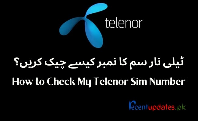 how to check my telenor sim number