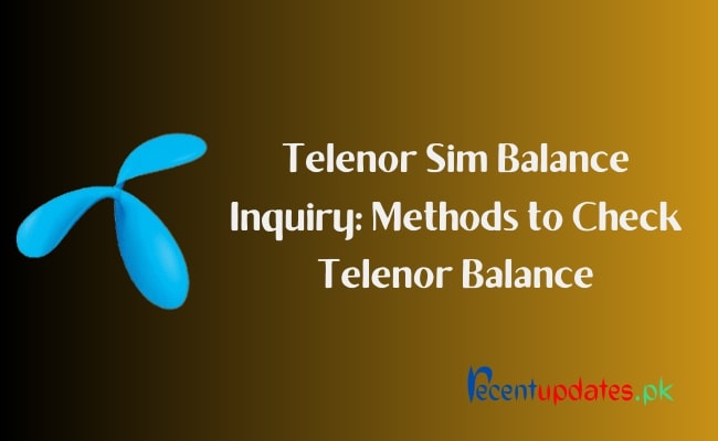 telenor sim balance inquiry methods to check telenor balance