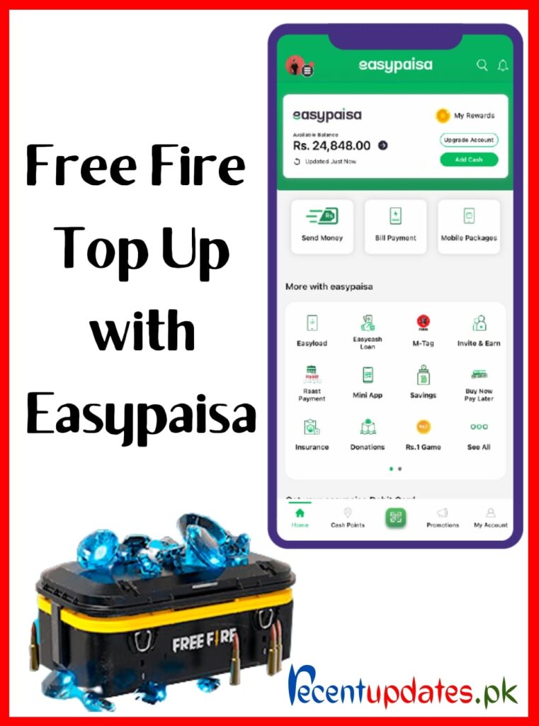 free fire top up with easypaisa