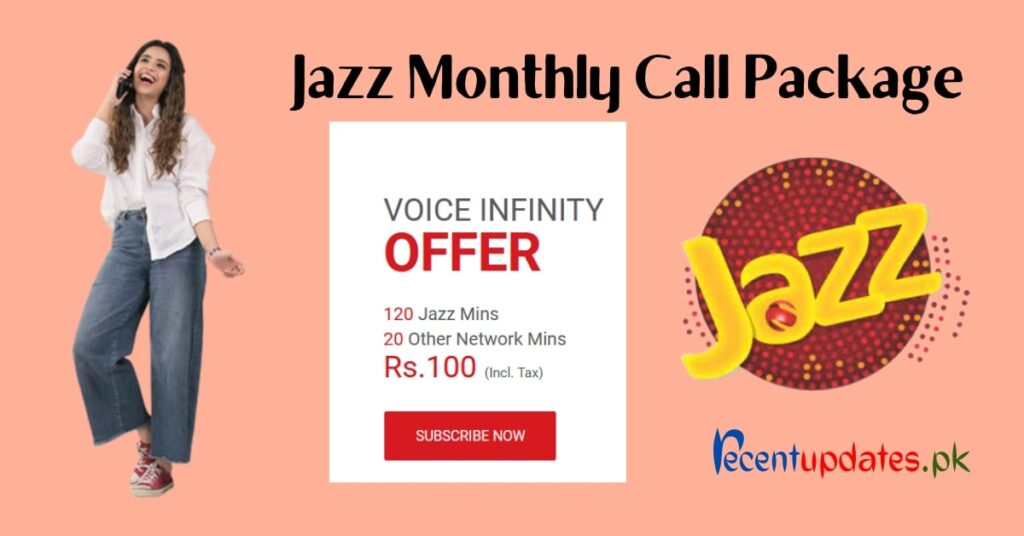 jazz monthly call package (voice infinity offer)