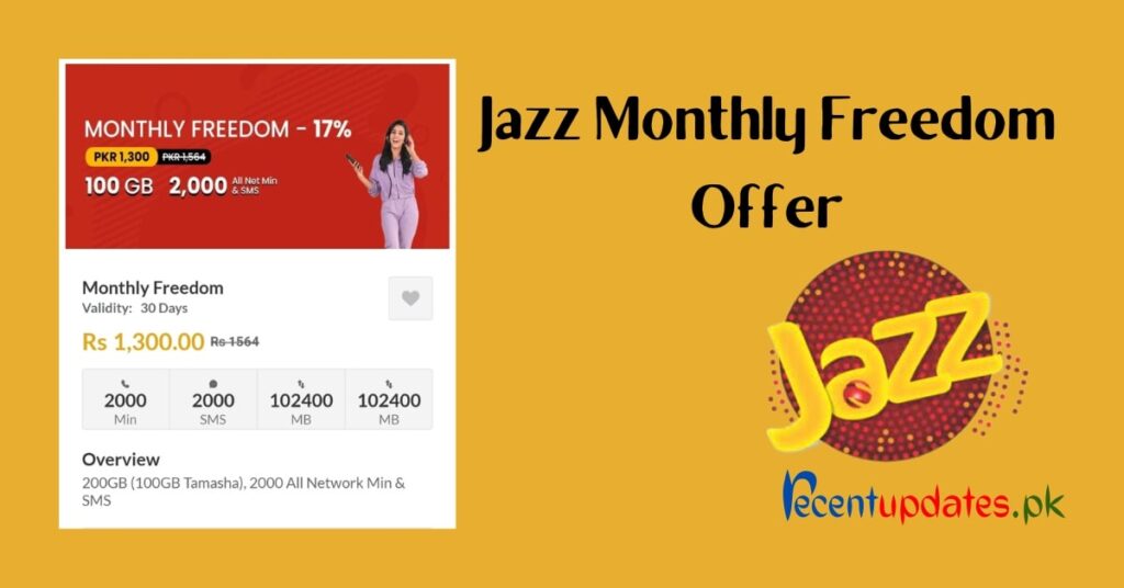 jazz monthly freedom offer